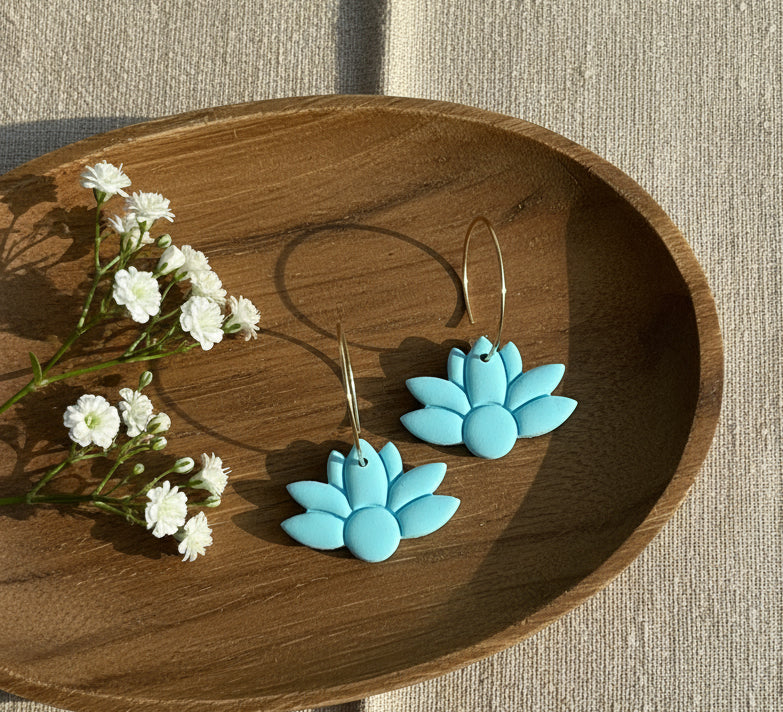 Flowers Dangles in Blue