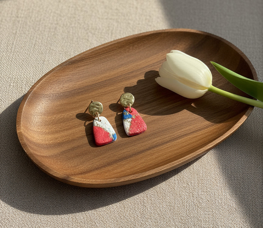 King's Day Mini Dangles with the Colors of the Dutch Flag and a Touch of Gold