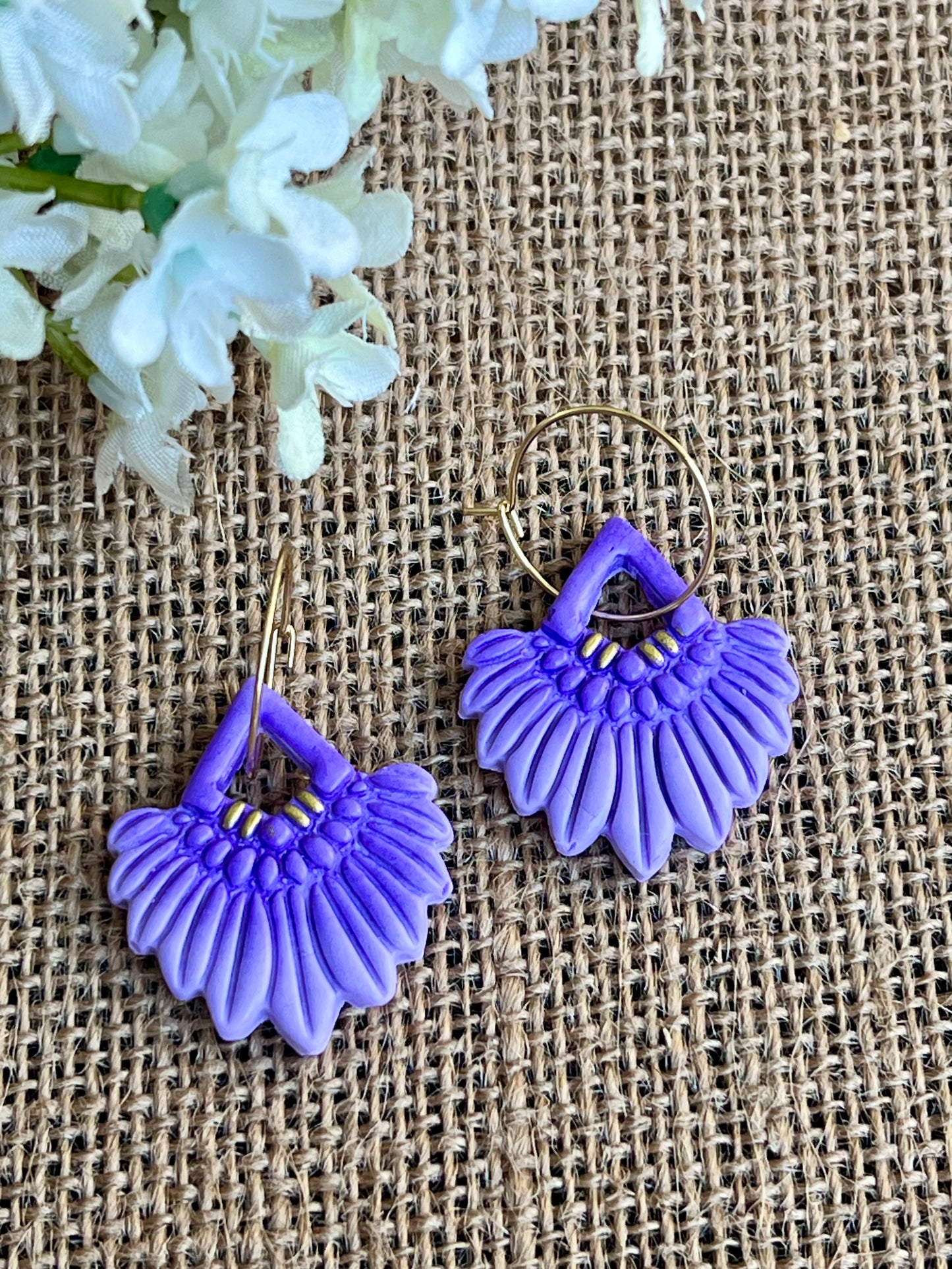 Boho Style Earrings in Purple