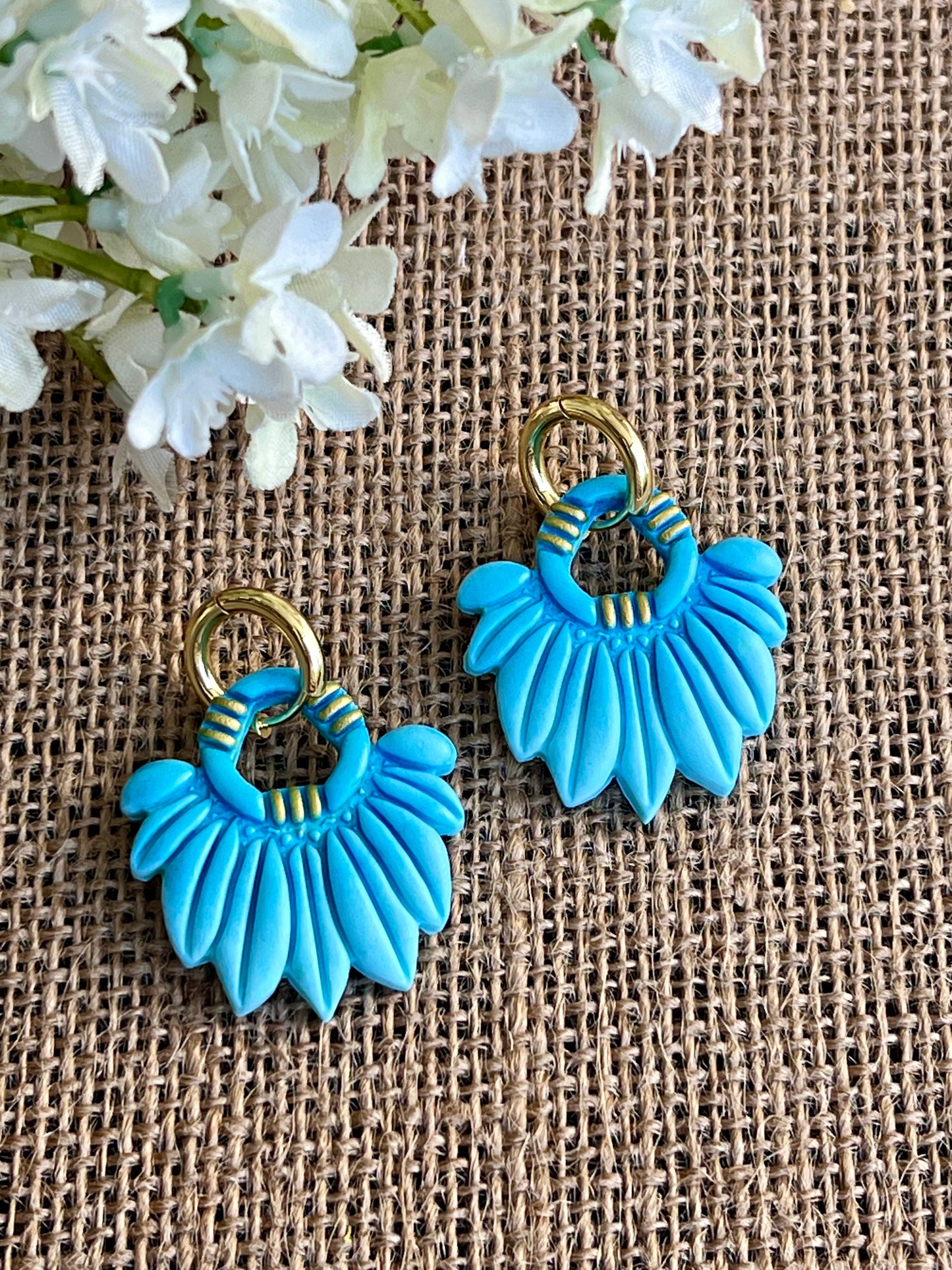 Boho Style Earrings in Turquoise Blue