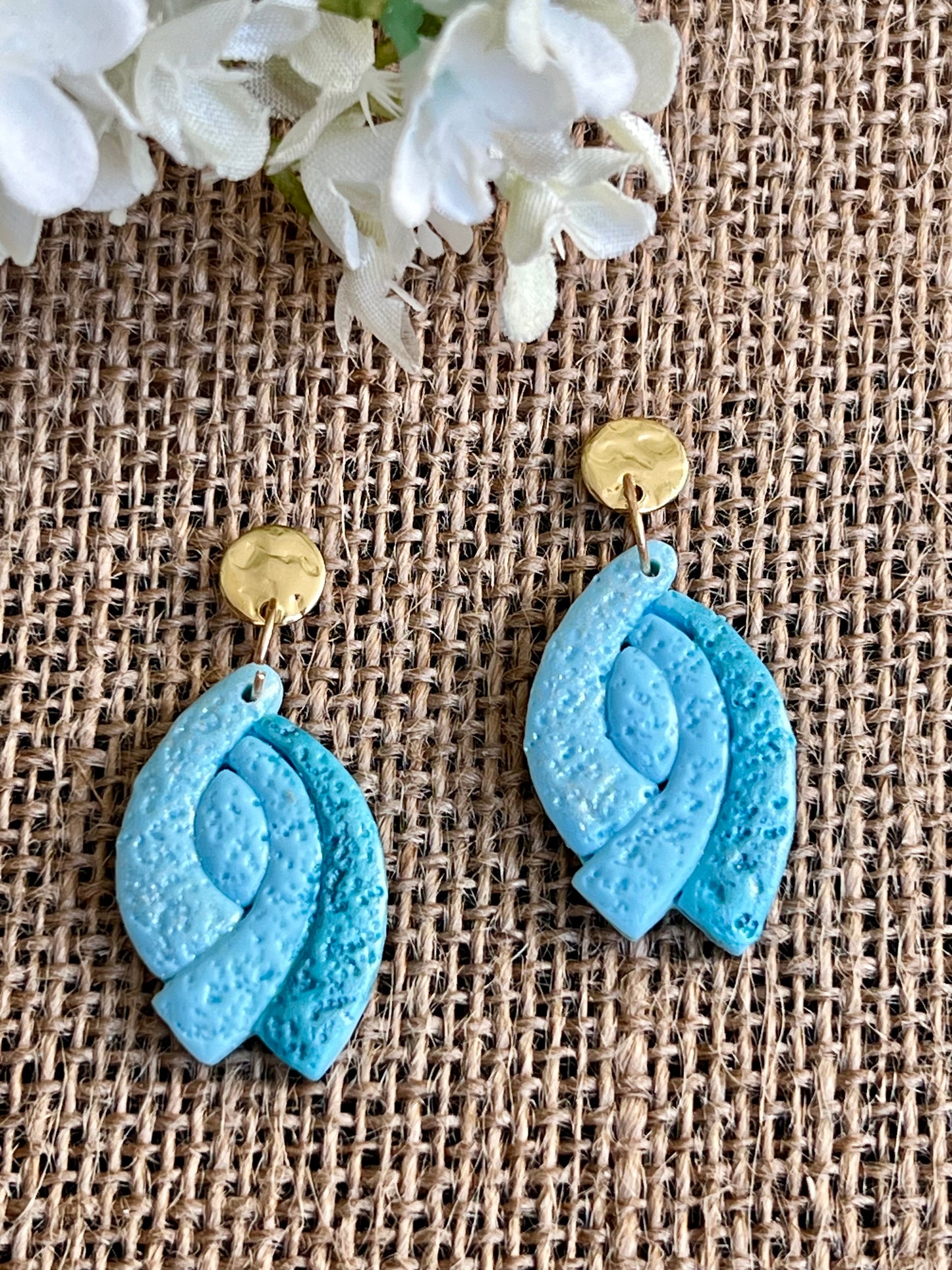 Dangle Earrings with Shades of Blue