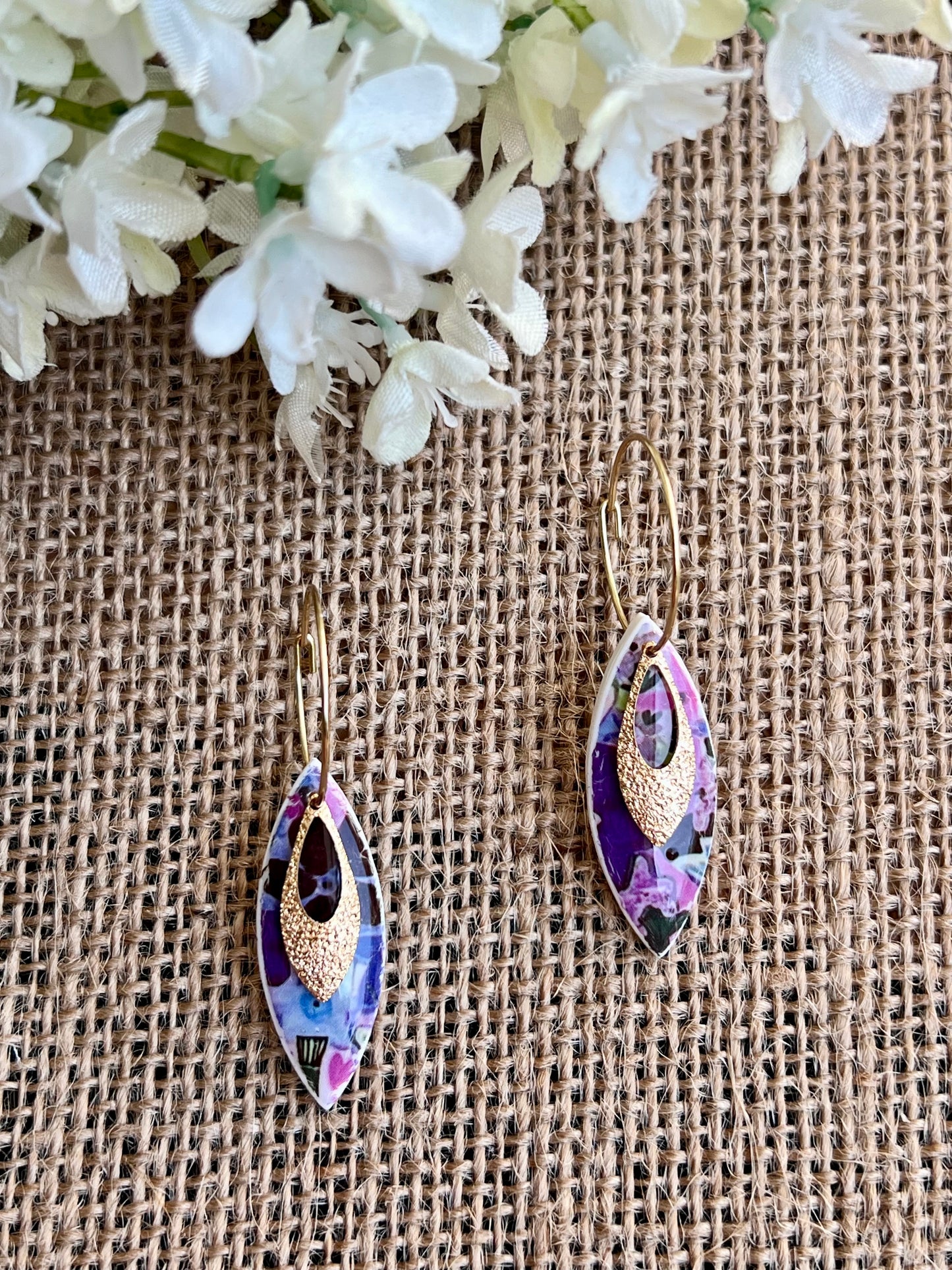 Floral Hoop Earrings