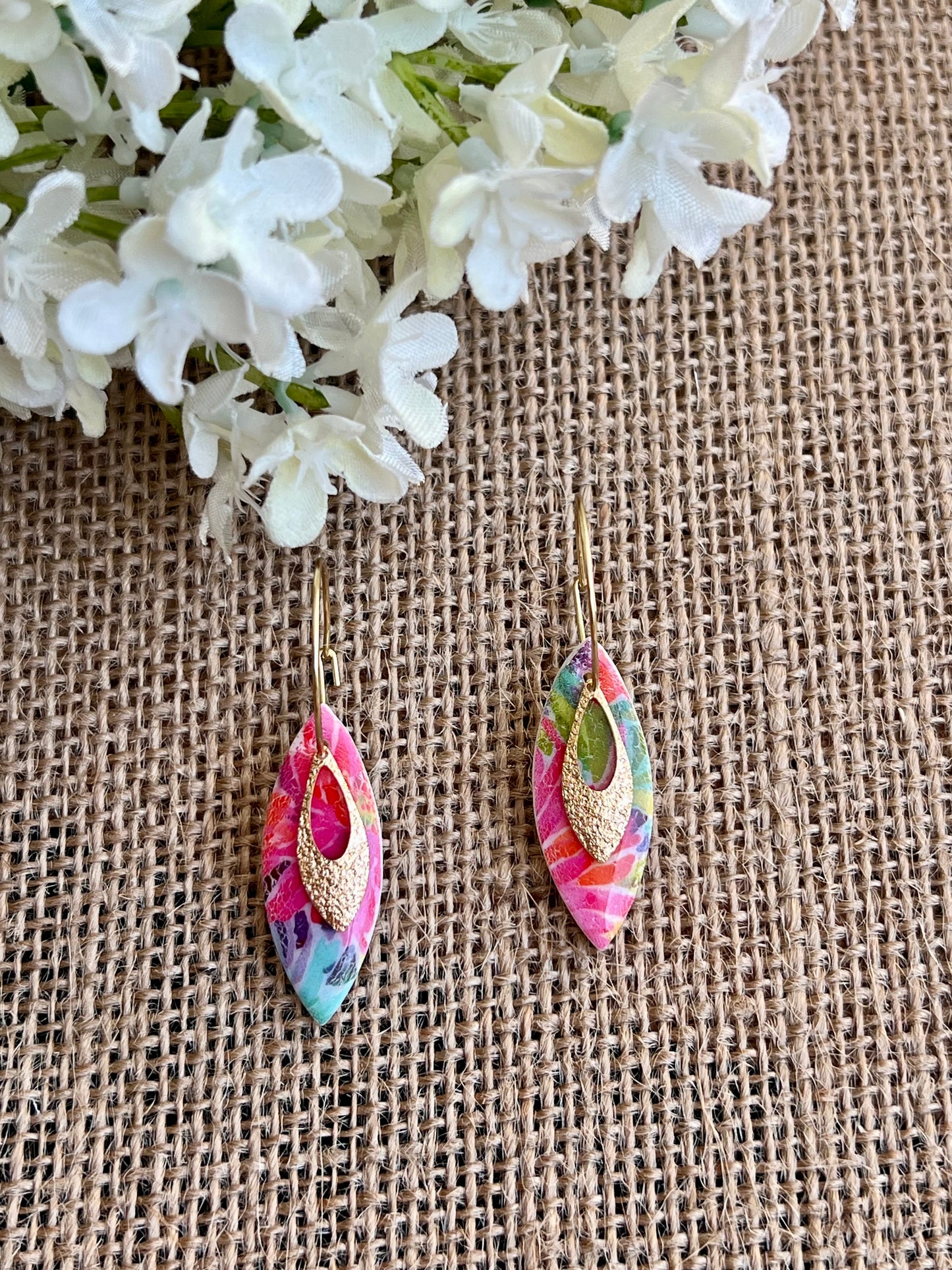 Floral Hoop Earrings