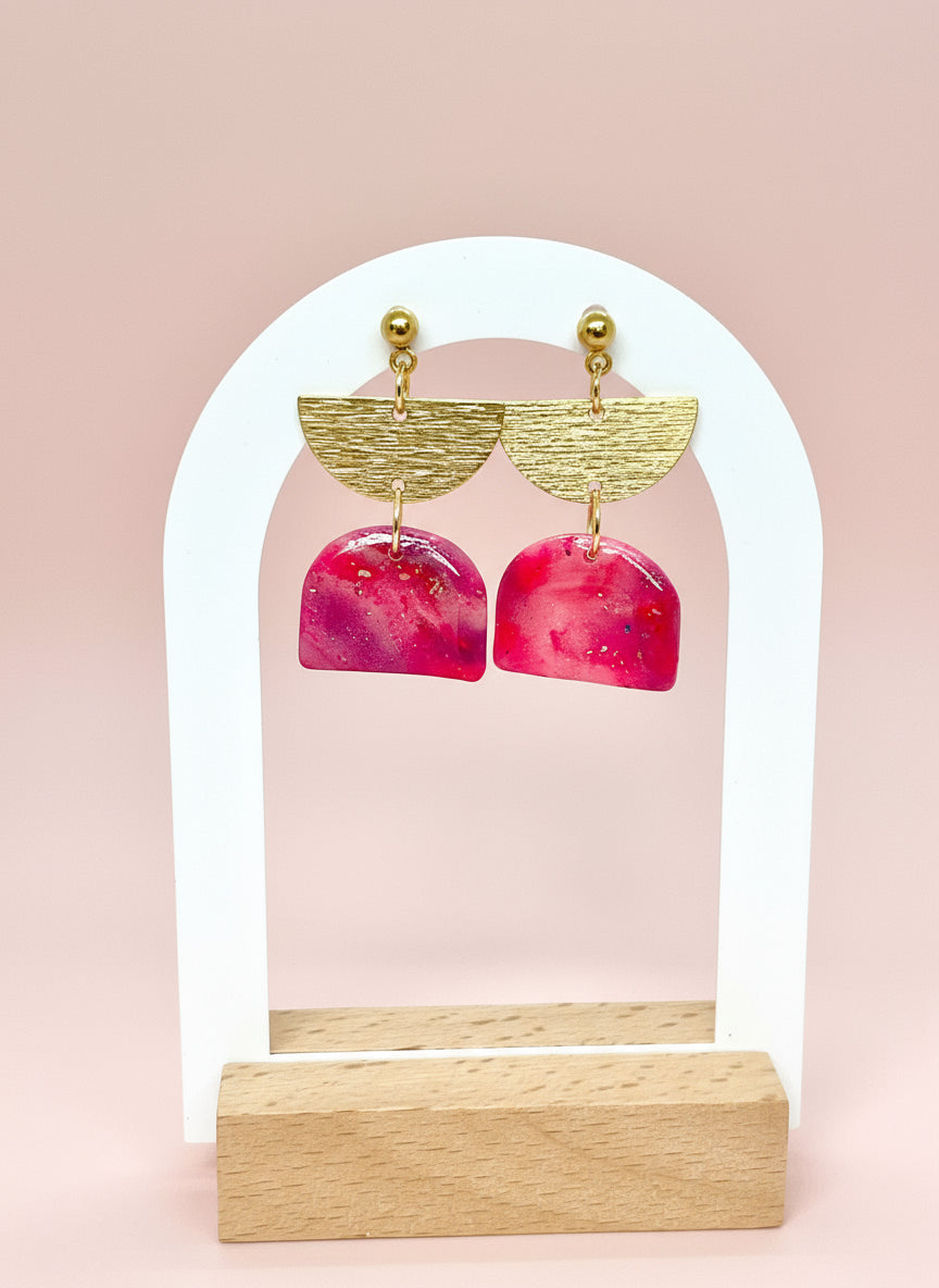 Summer Dangle Earrings in Pink