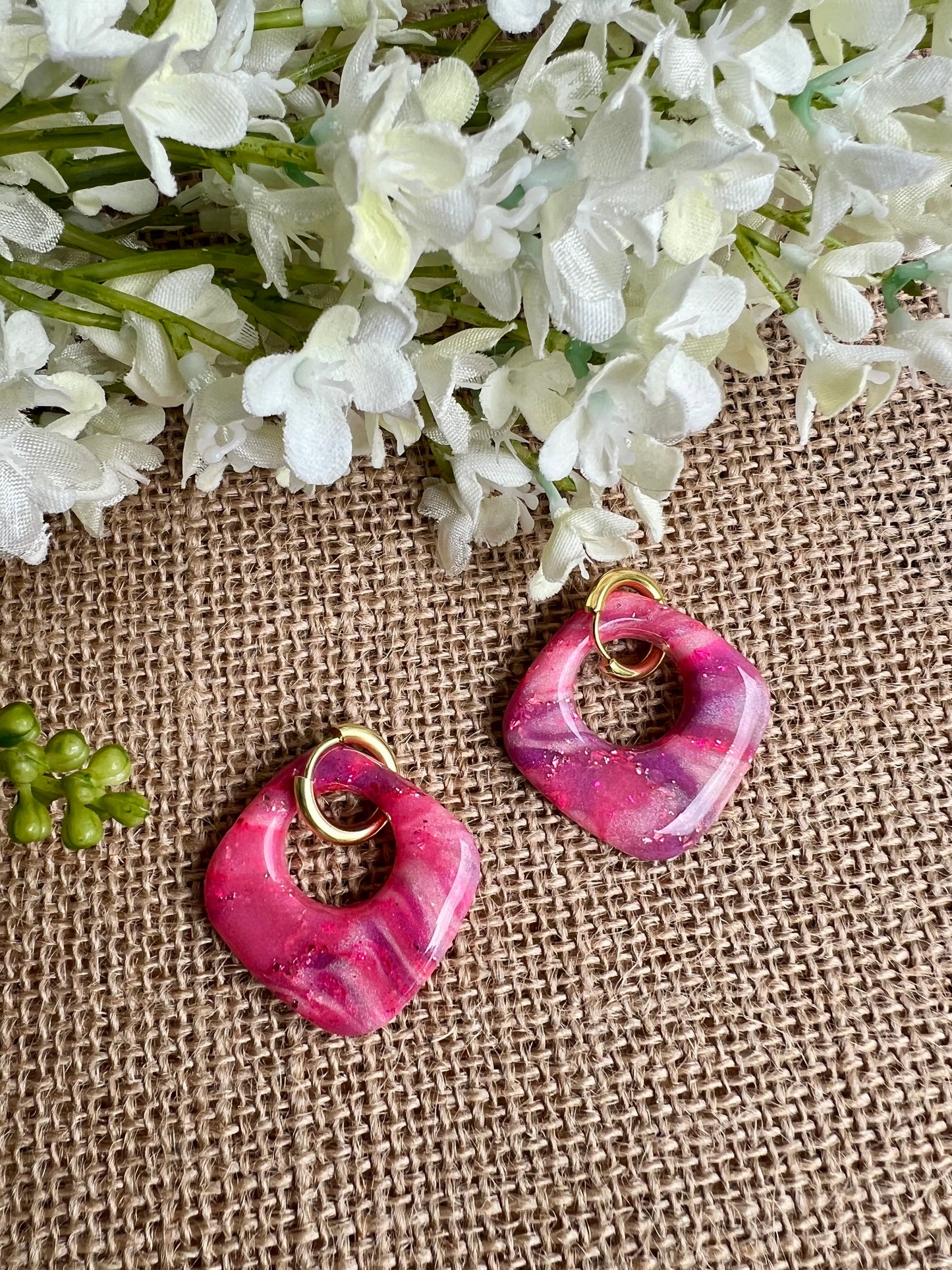 Summer Donuts Earrings in Pink