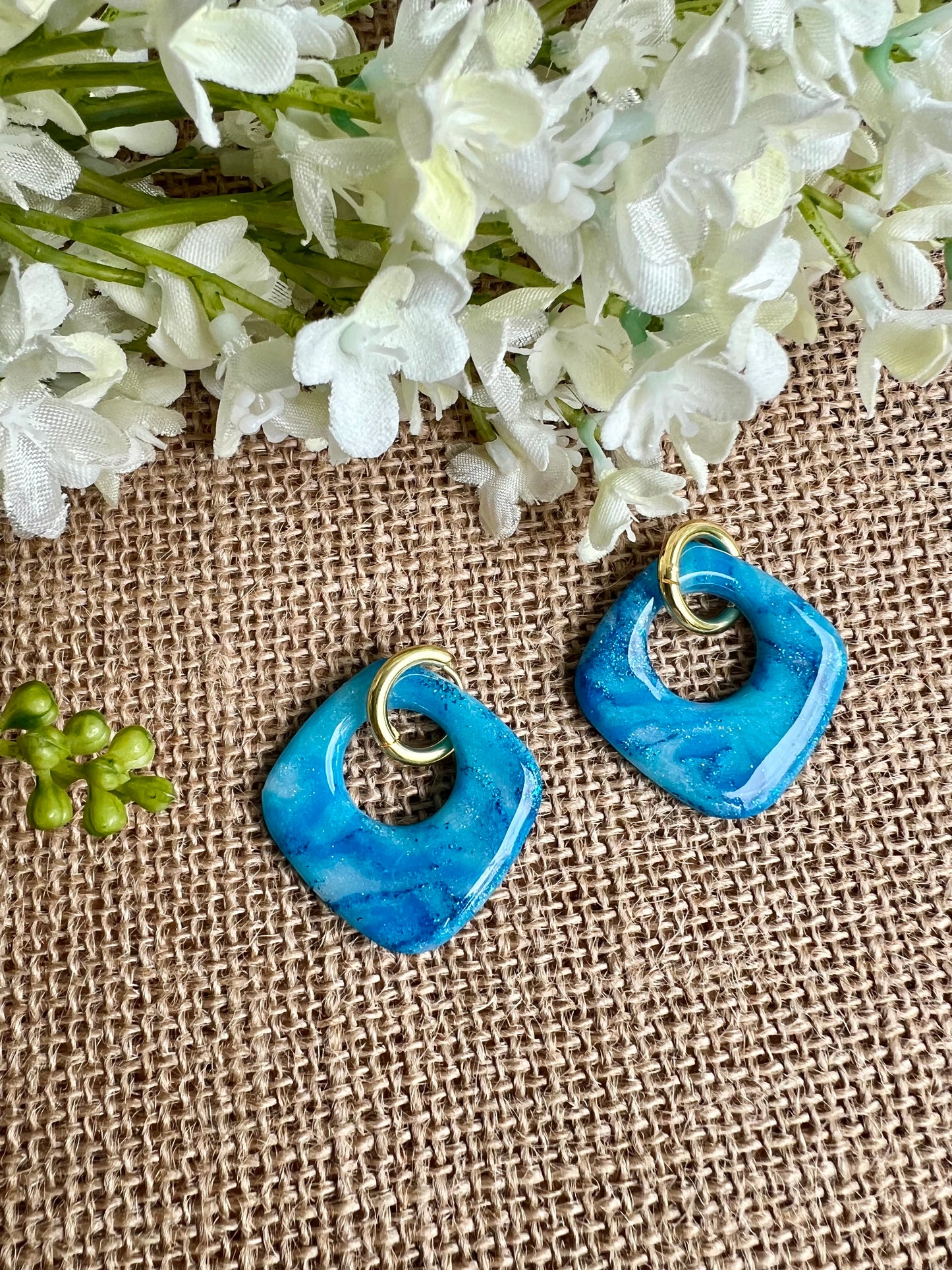 Summer Donuts Earrings in Turquoise