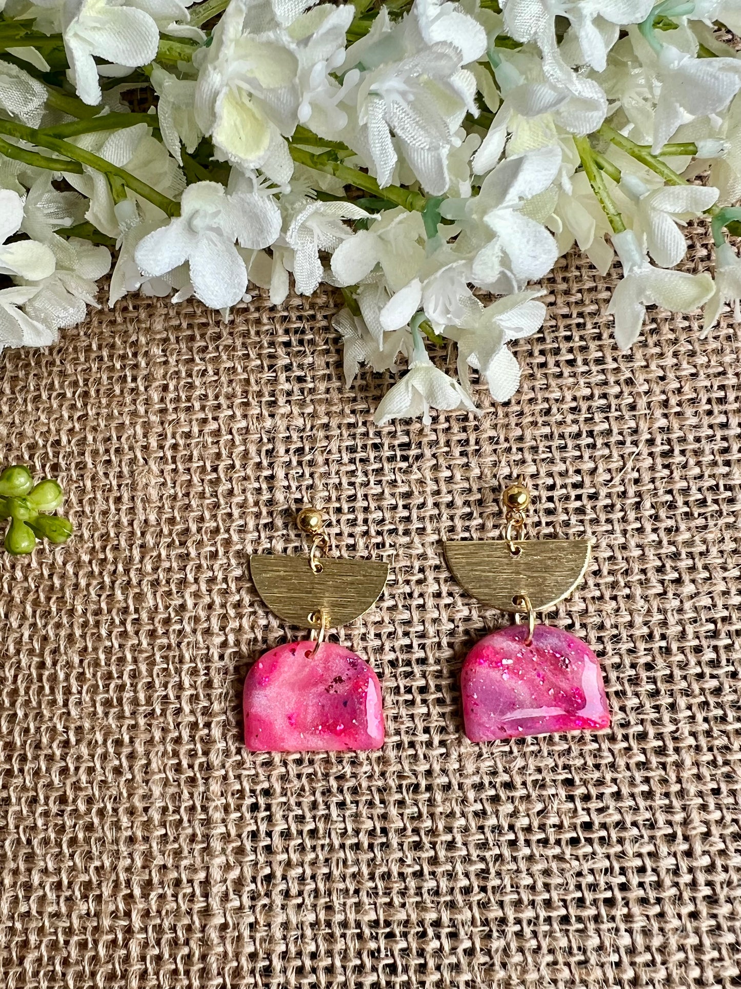 Summer Dangle Earrings in Pink