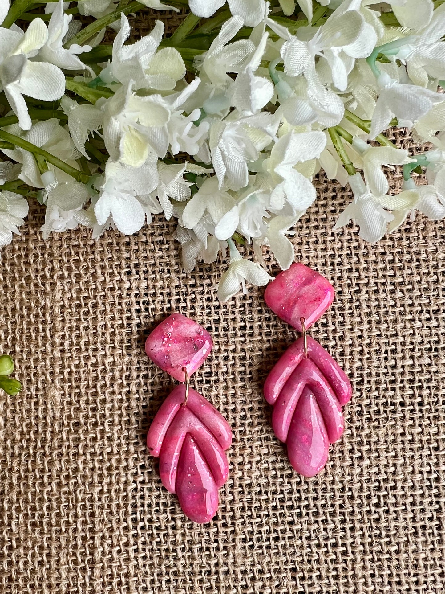 Summer Dangle Earrings in Pink