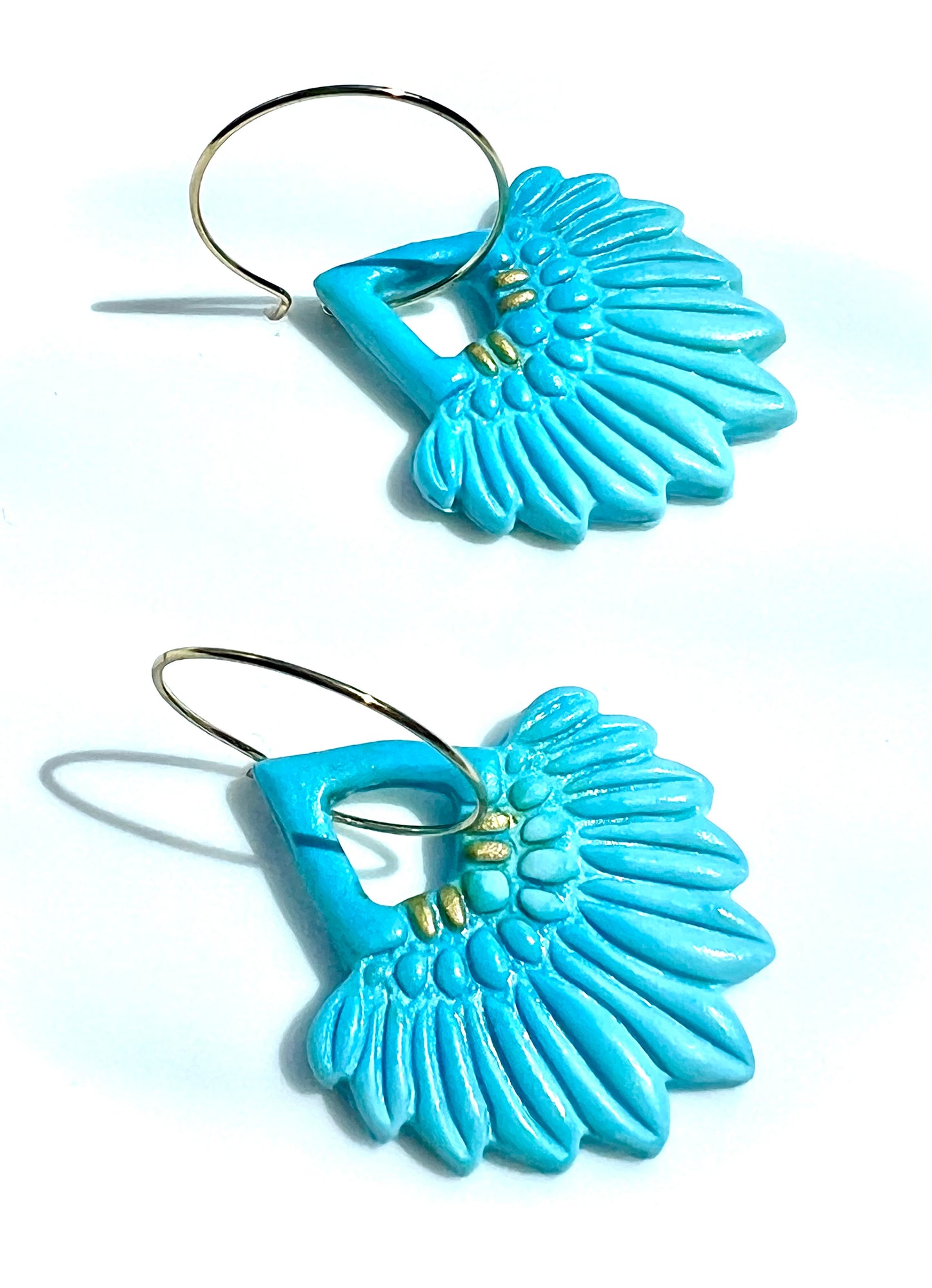 Boho Style Earrings in Turquoise Blue