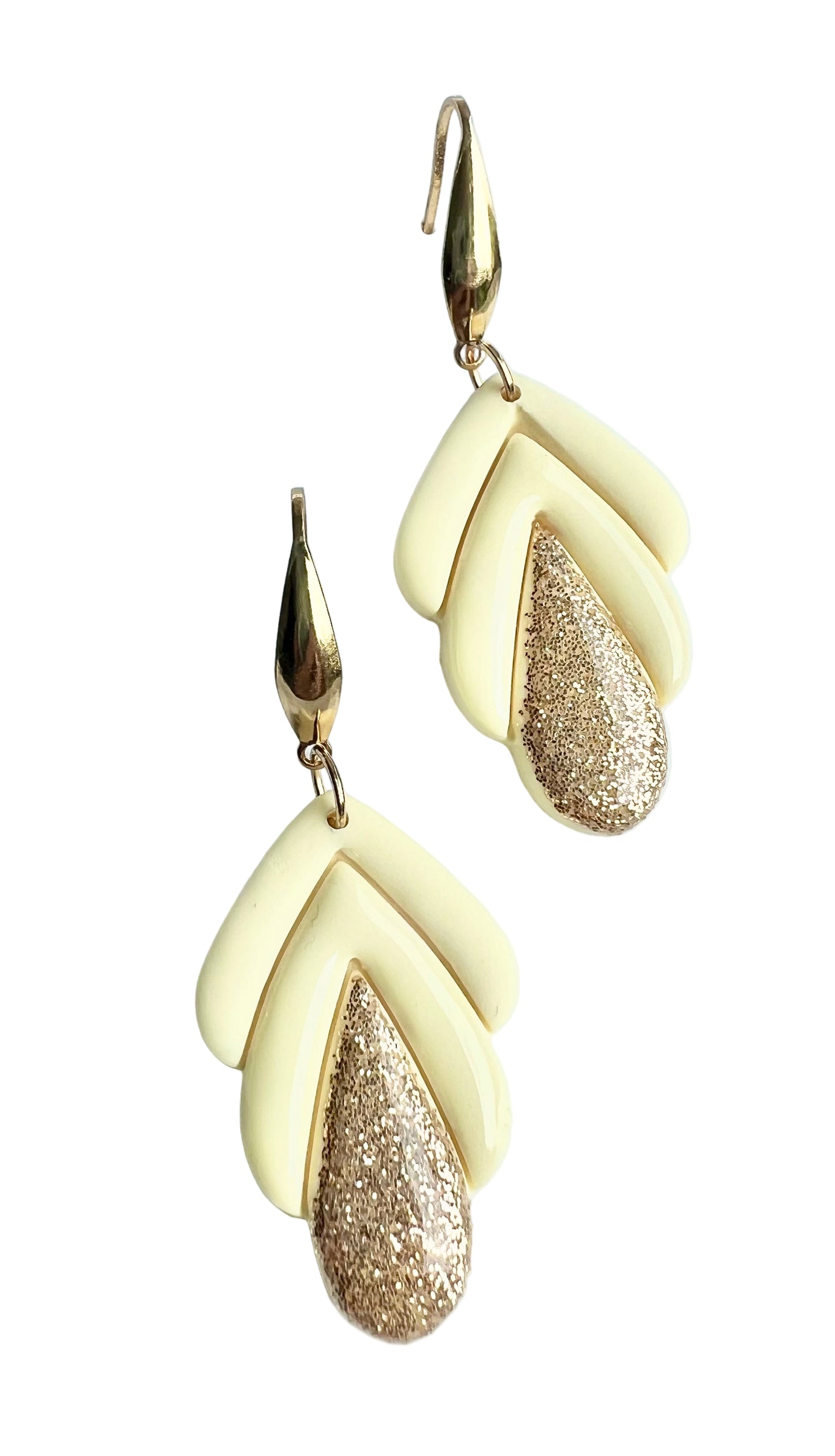 Spring Dangles in Light Yellow Color with a Touch of Glitter