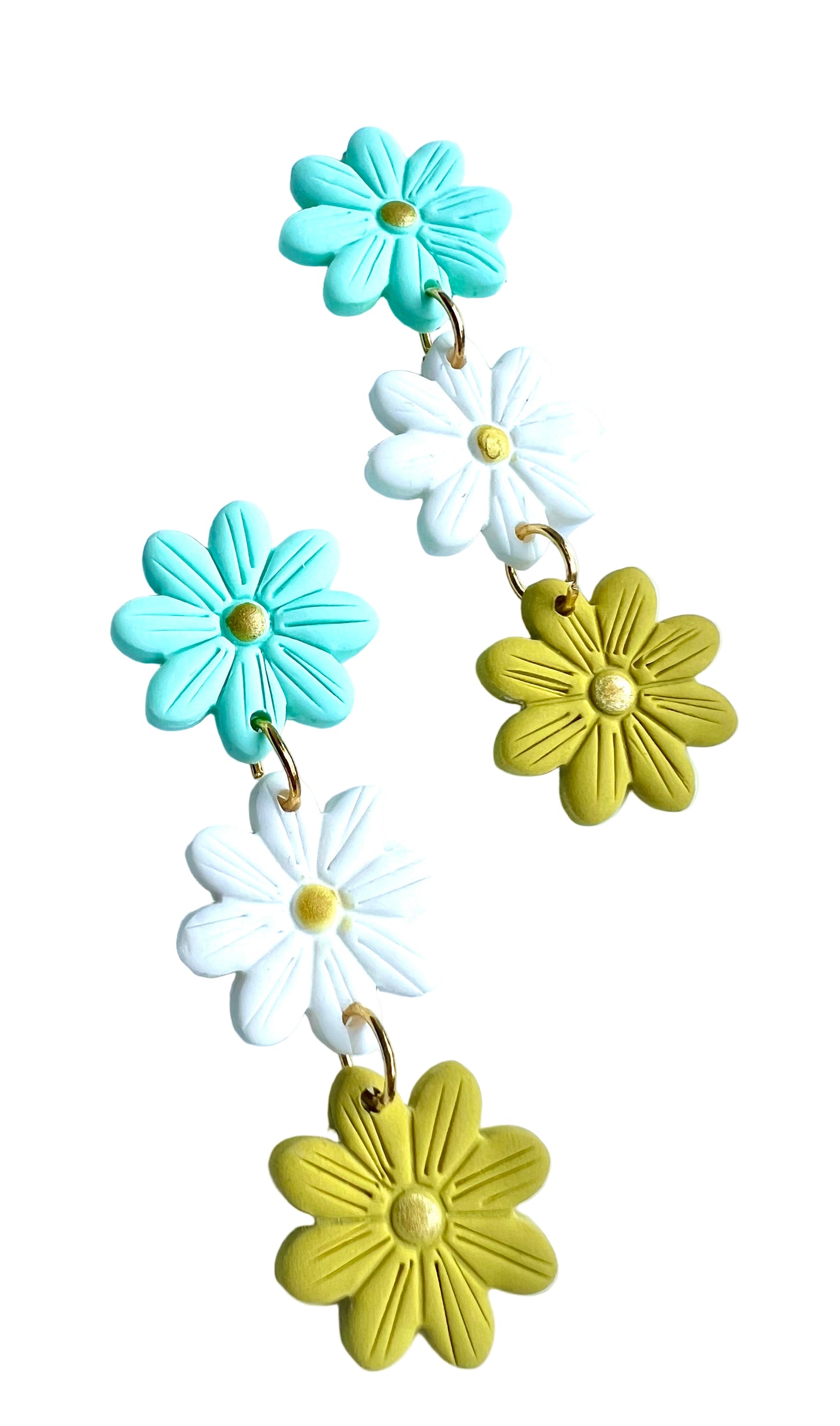Daisy Flower Dangle Earrings