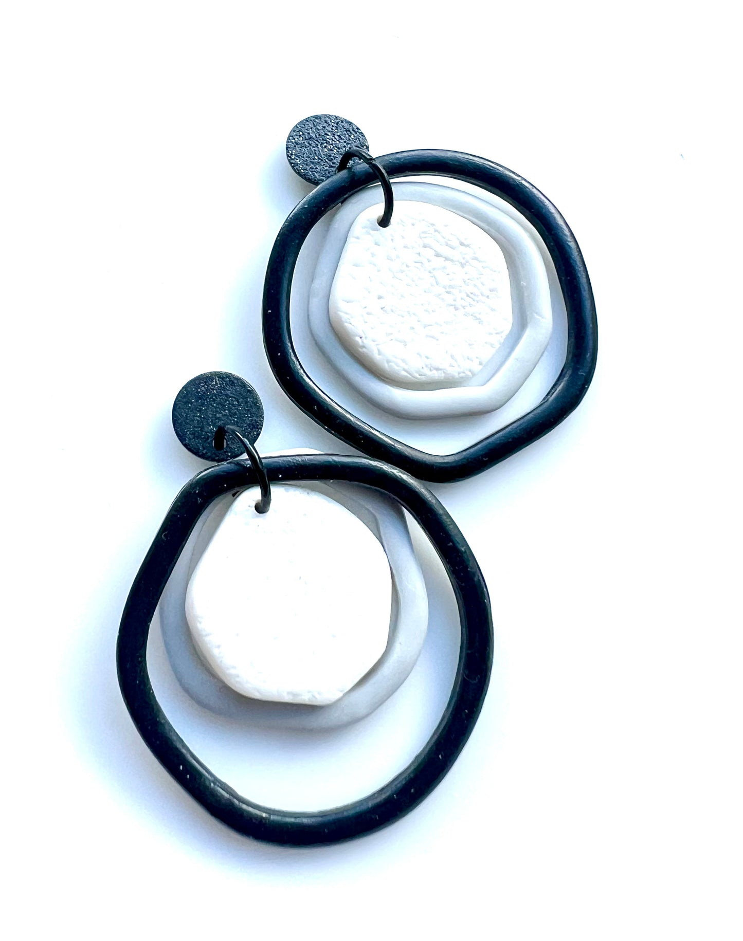 Abstract Circles Dangle Earrings
