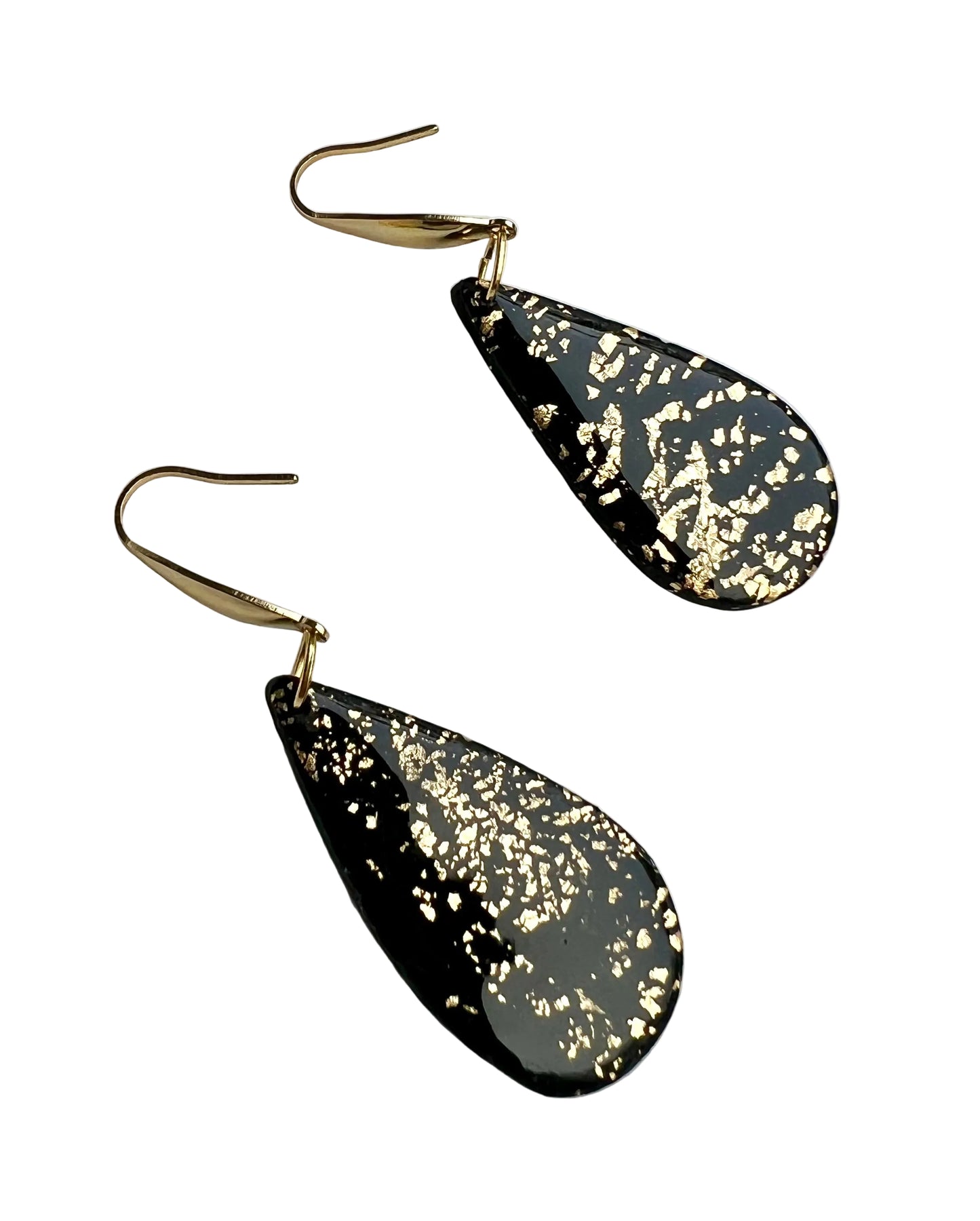 Black and Gold Dangles Earrings