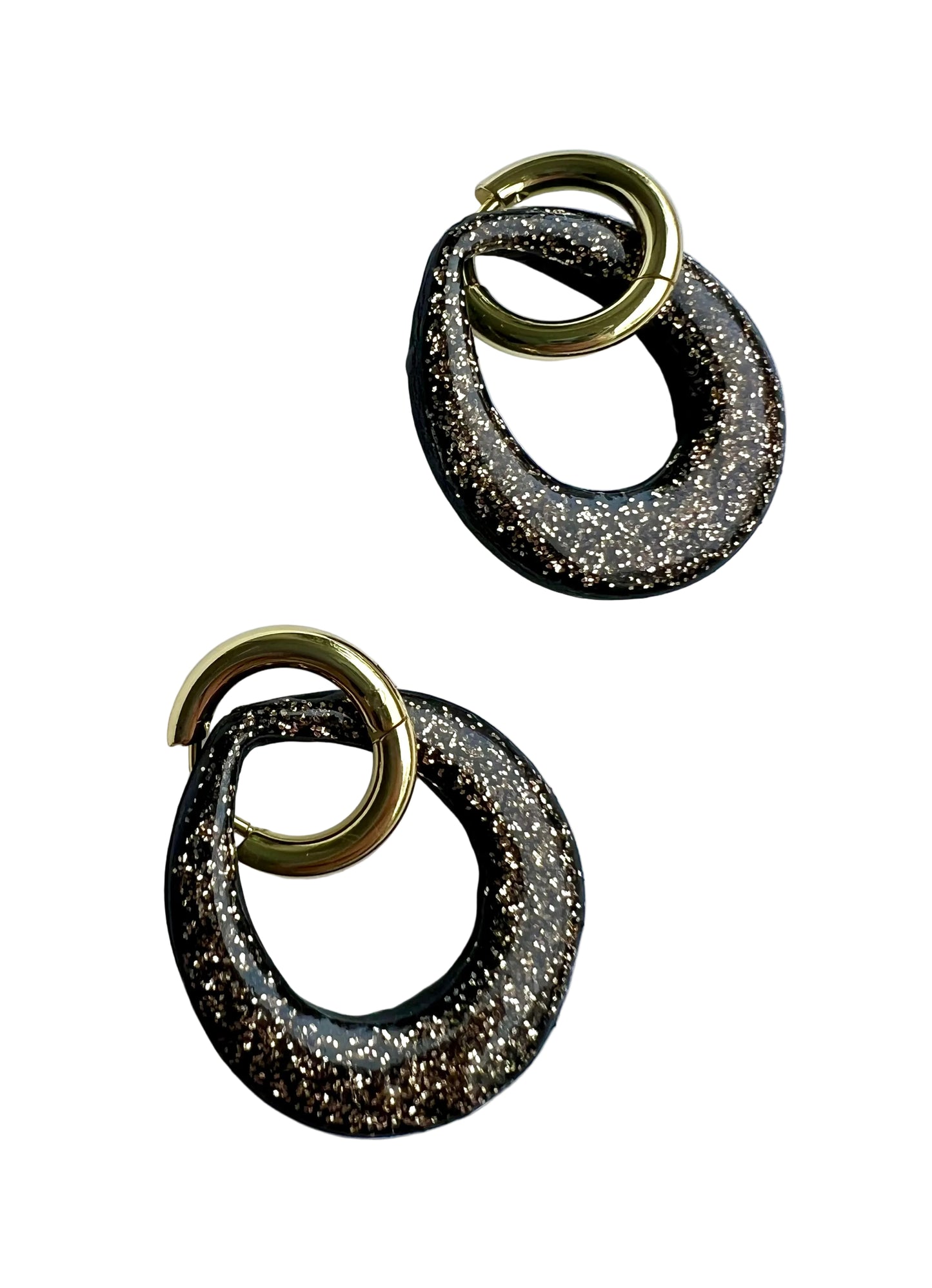 Gold Glitter Dangles