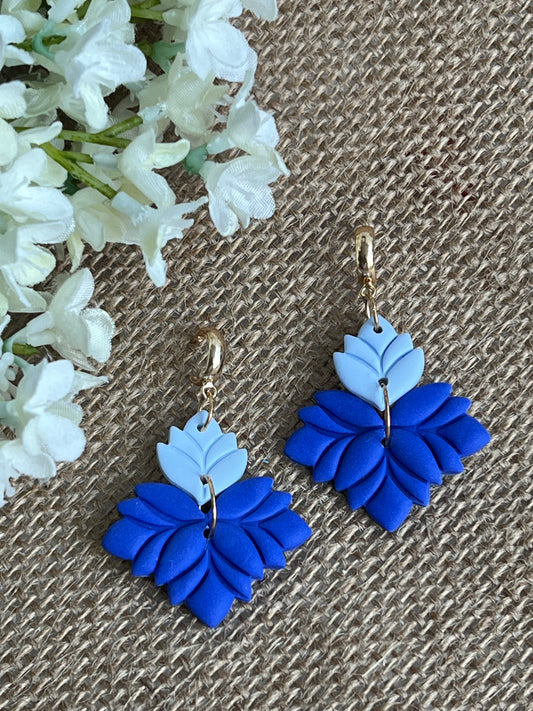 Flowers Dangles in Blue