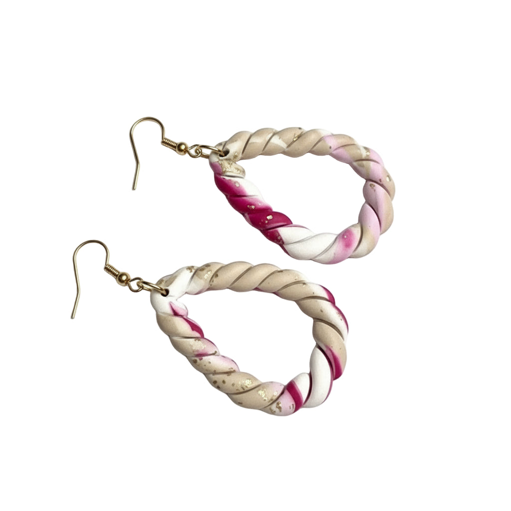 Sandy Teardrop Twist Nude Dangles