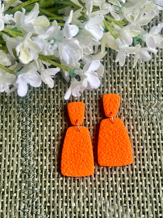 Orange Dangles with Texture