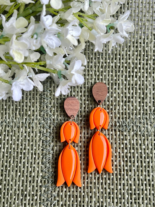 Orange Tulips Dangles