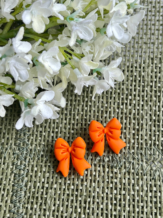 Orange Bow Dangles