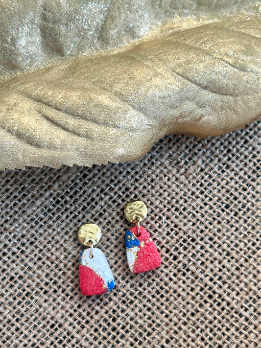 King's Day Mini Dangles with the Colors of the Dutch Flag and a Touch of Gold