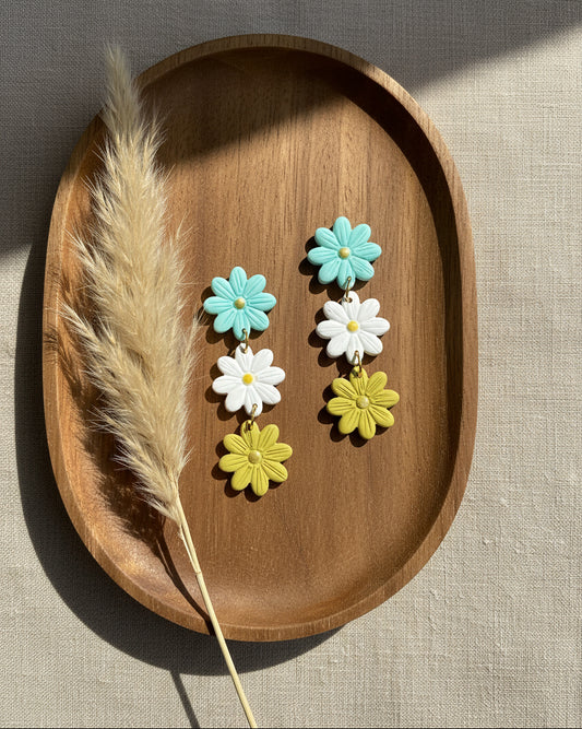 Daisy Flower Dangle Earrings