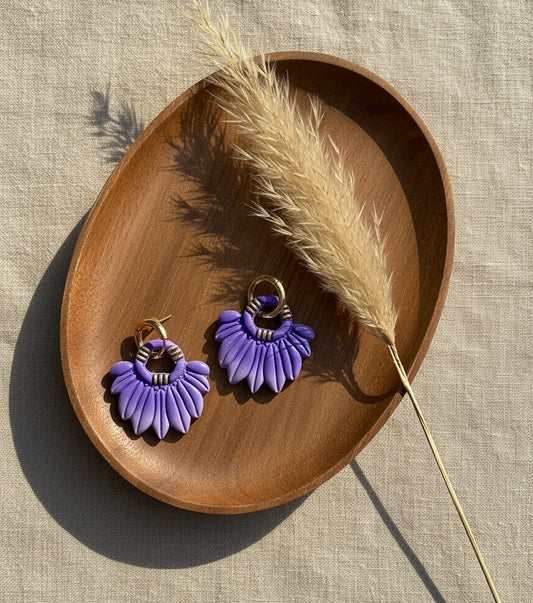 Boho Style Earrings in Purple