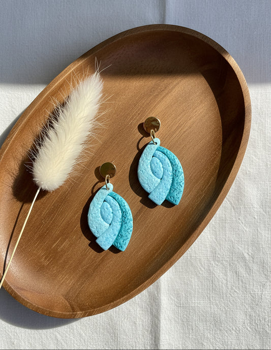 Dangle Earrings with Shades of Blue