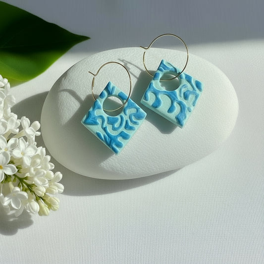 Dangle Earrings in Turquoise