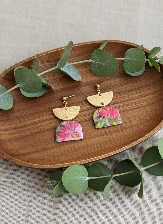 Floral Dangle Earrings