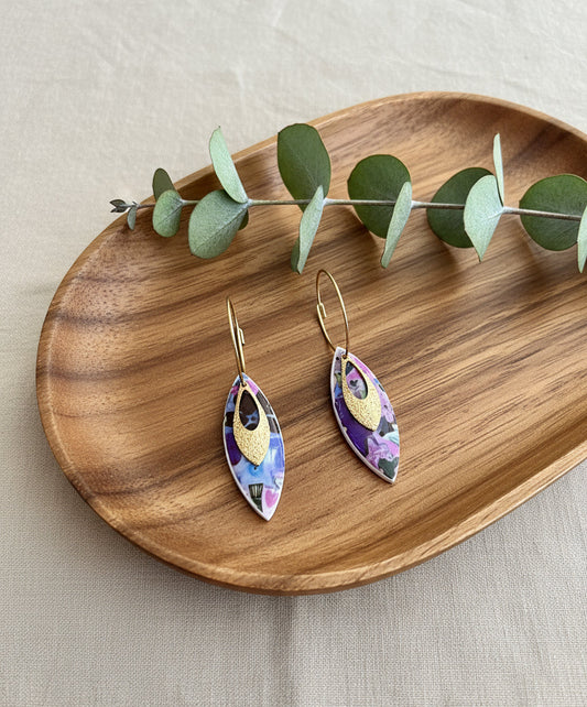 Floral Hoop Earrings