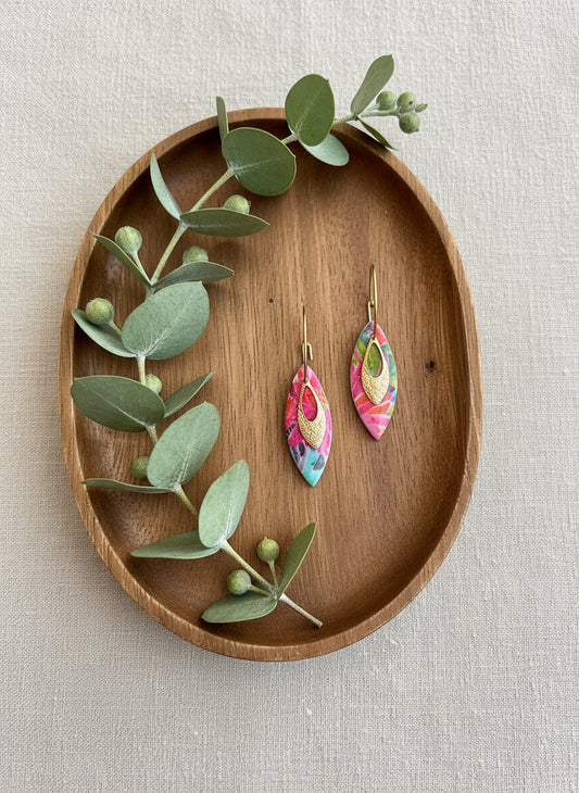 Floral Hoop Earrings