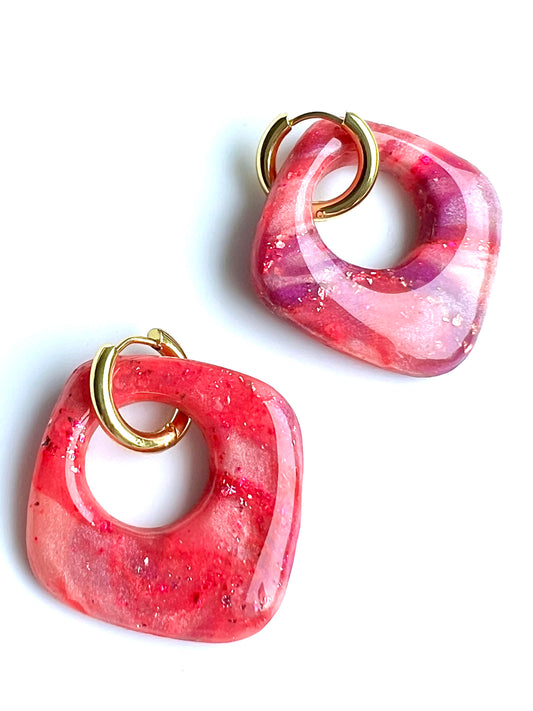 Summer Donuts Earrings in Pink