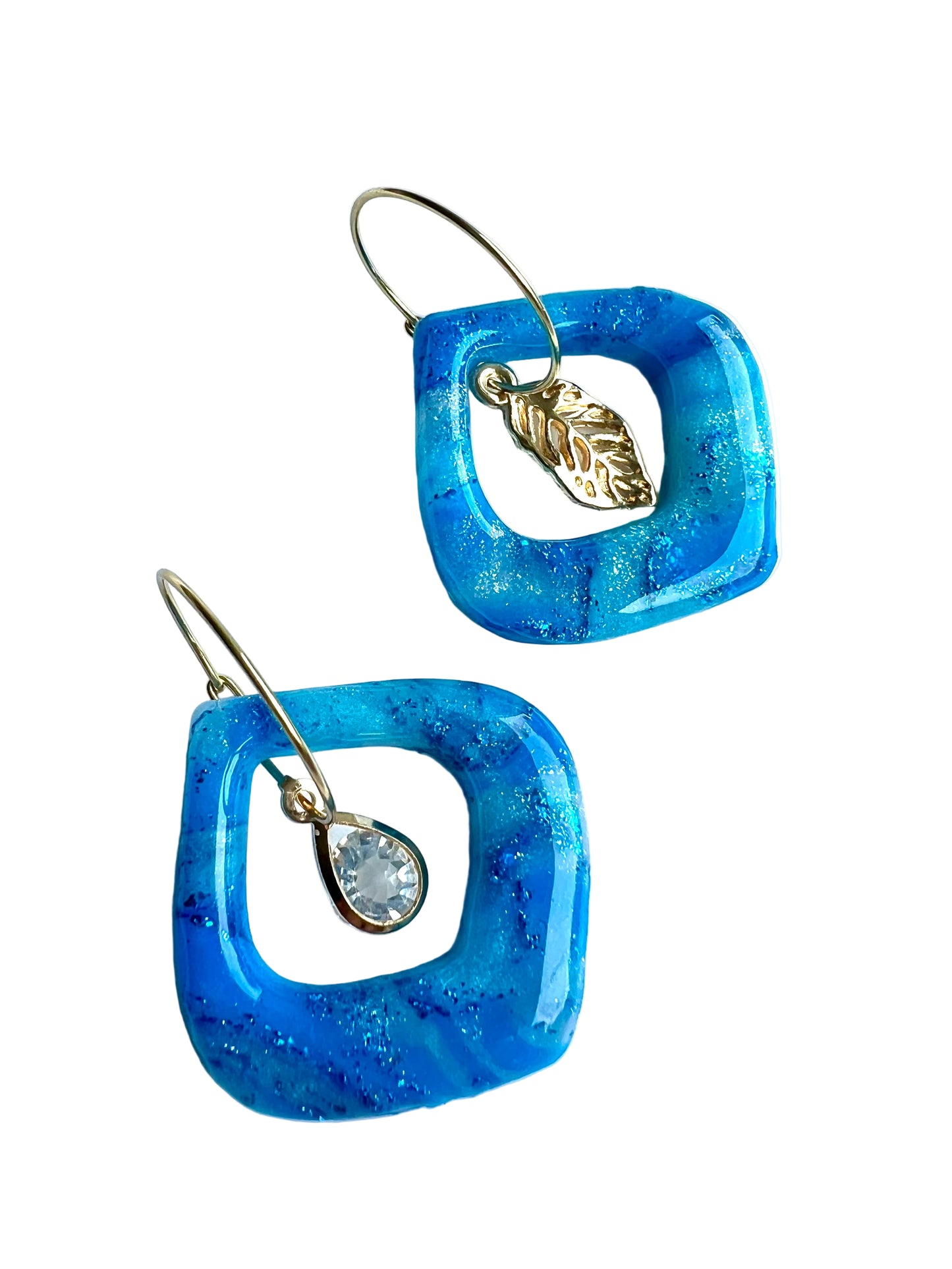 Summer Hoops in Turquoise with Accessories included