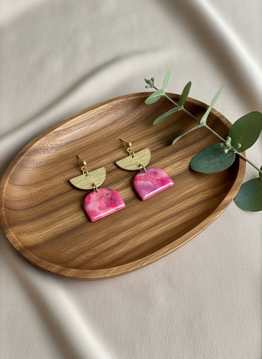 Summer Dangle Earrings in Pink