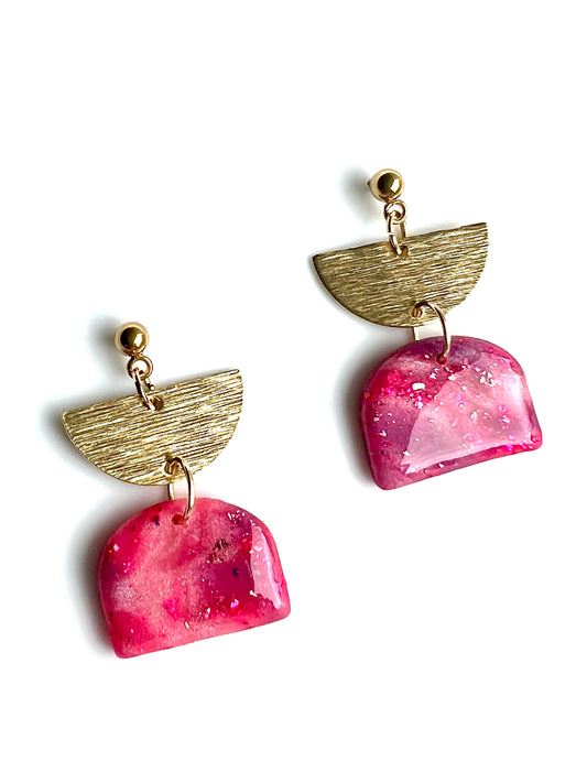 Summer Dangle Earrings in Pink