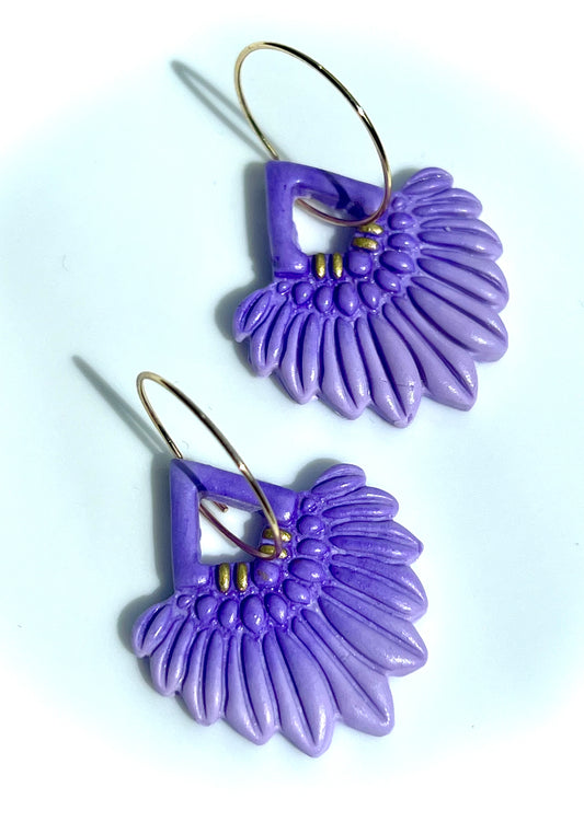 Boho Style Earrings in Purple