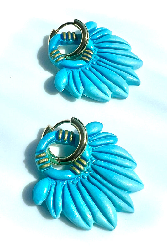 Boho Style Earrings in Turquoise Blue