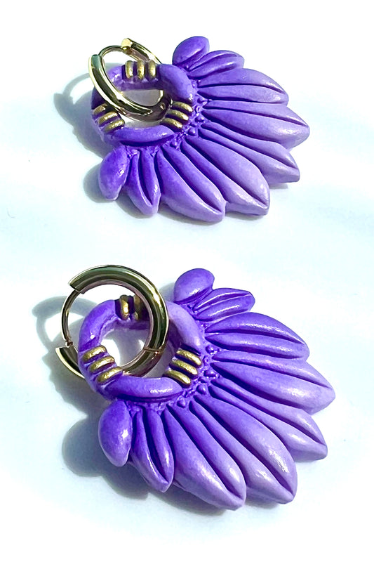 Boho Style Earrings in Purple