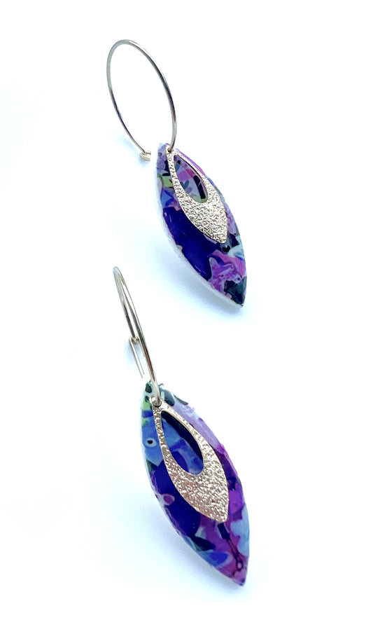 Floral Hoop Earrings