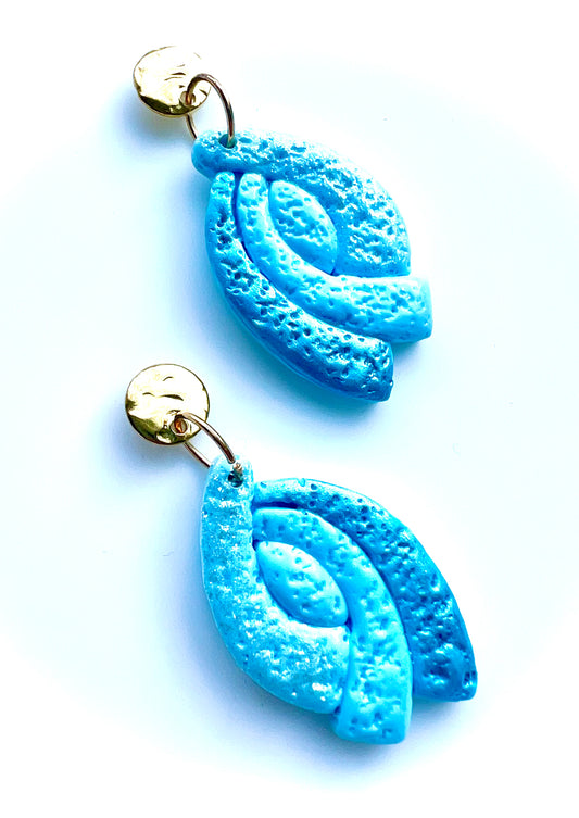 Dangle Earrings with Shades of Blue