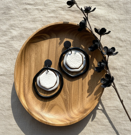 Abstract Circles Dangle Earrings