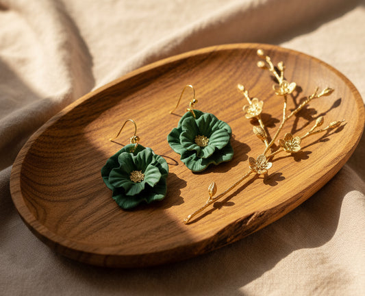 Flower Dangles in Green