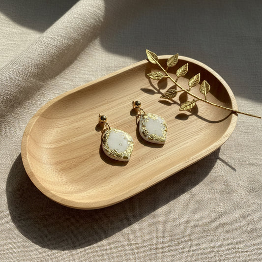 White and Gold Dangles