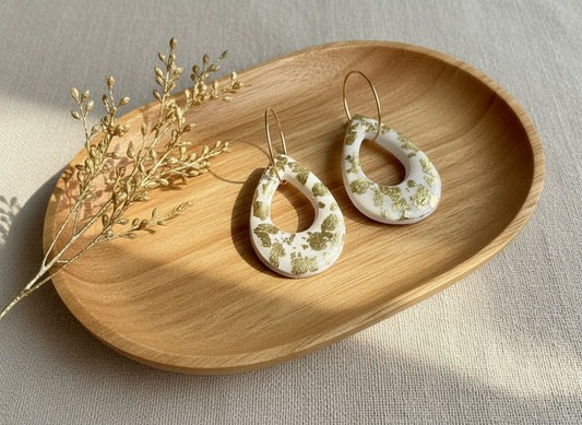 White and Gold Dangles