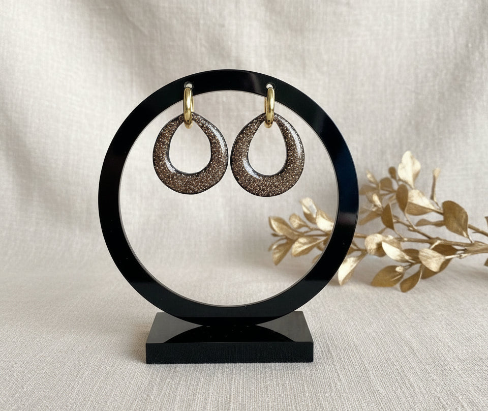 Gold Glitter Dangles