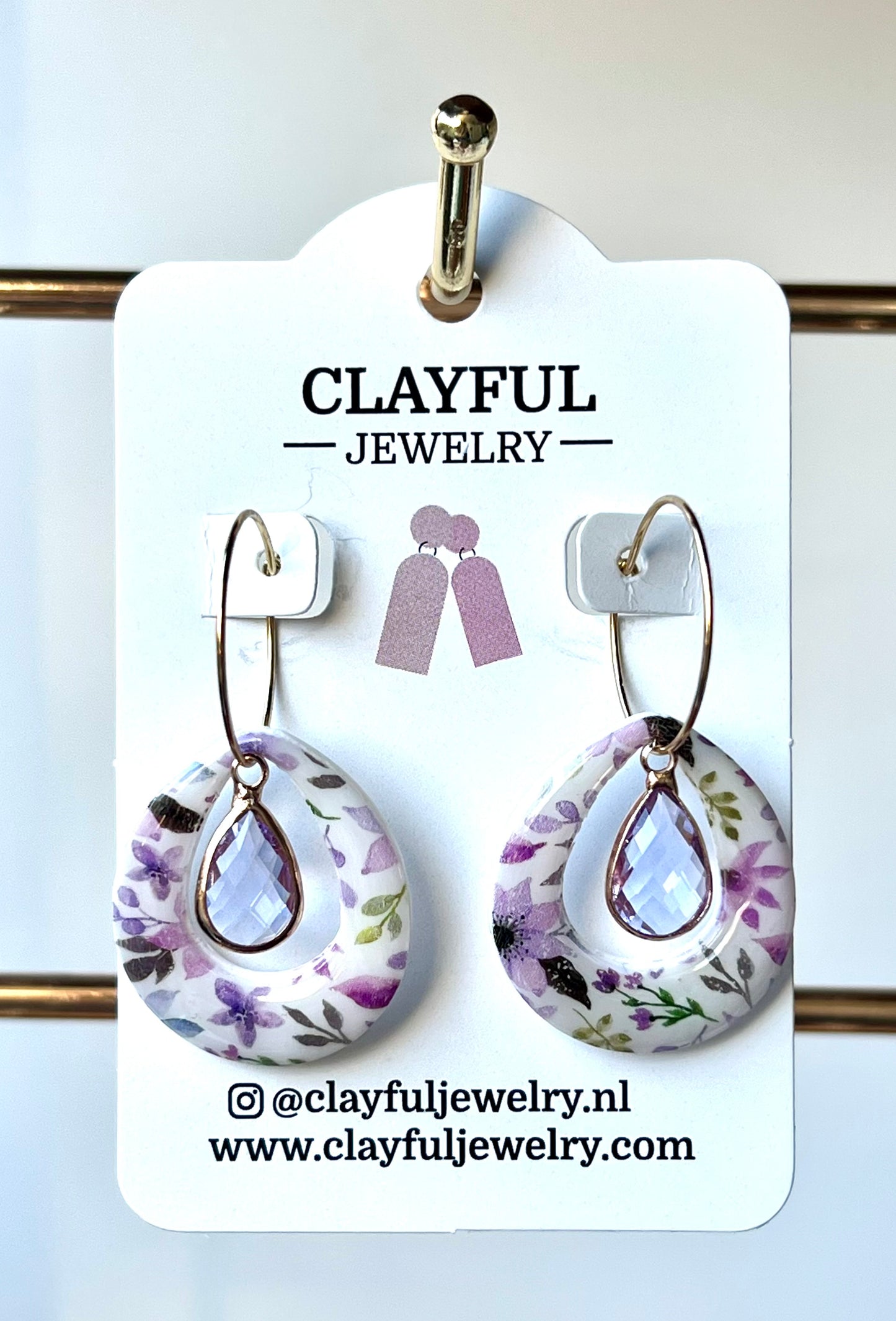 Floral Hoops Earrings