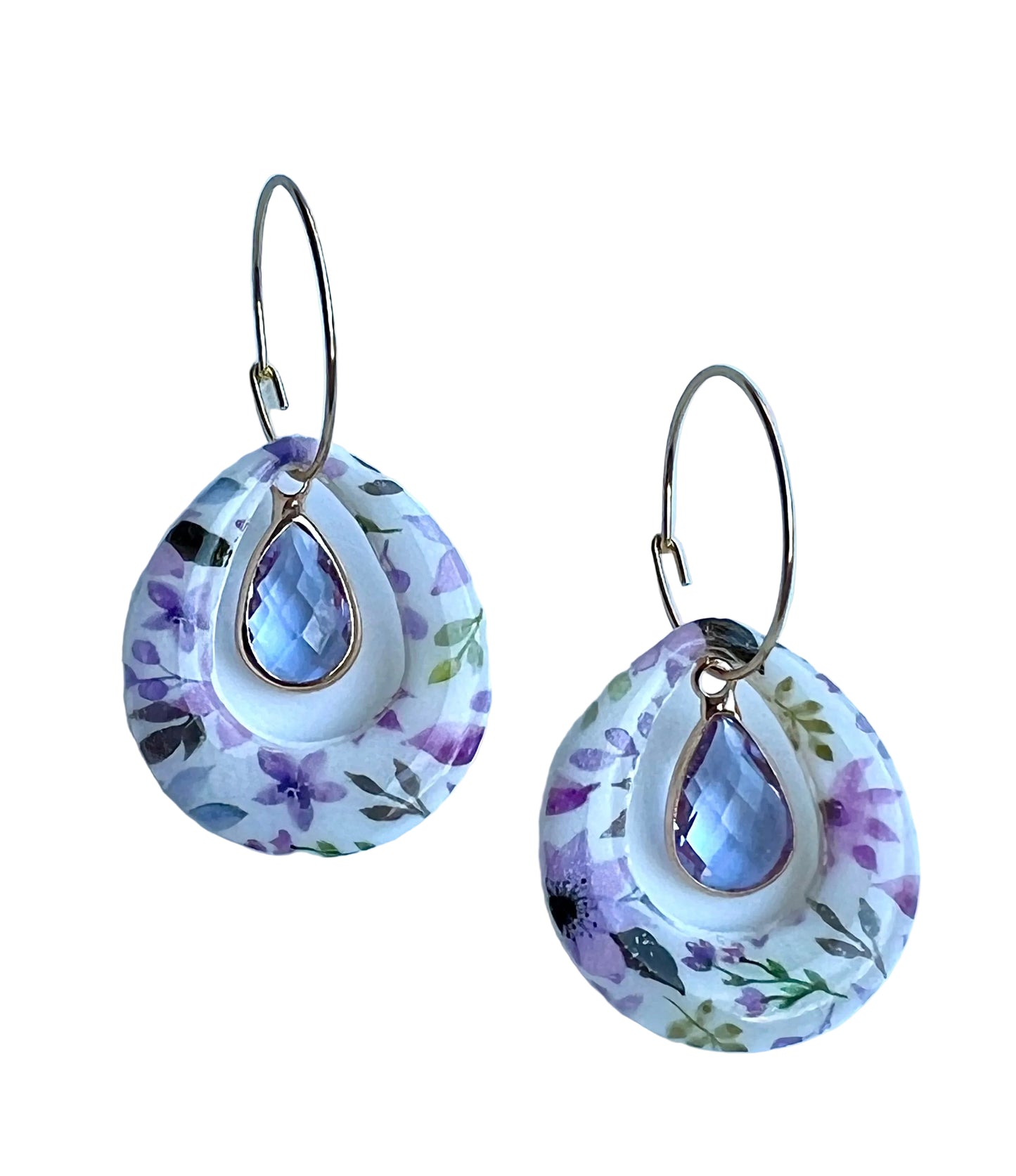 Floral Hoops Earrings