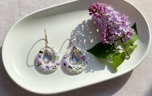 Floral Hoops Earrings
