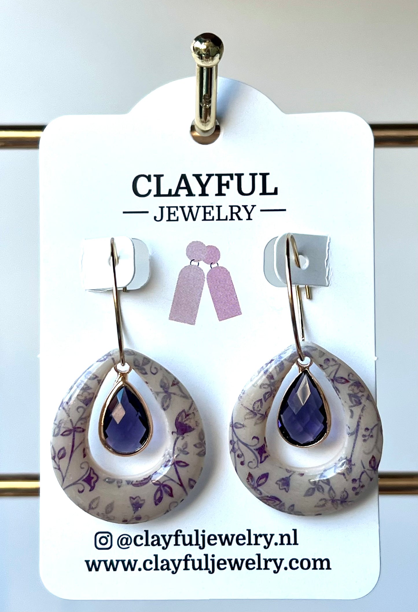 Floral Hoops Earrings