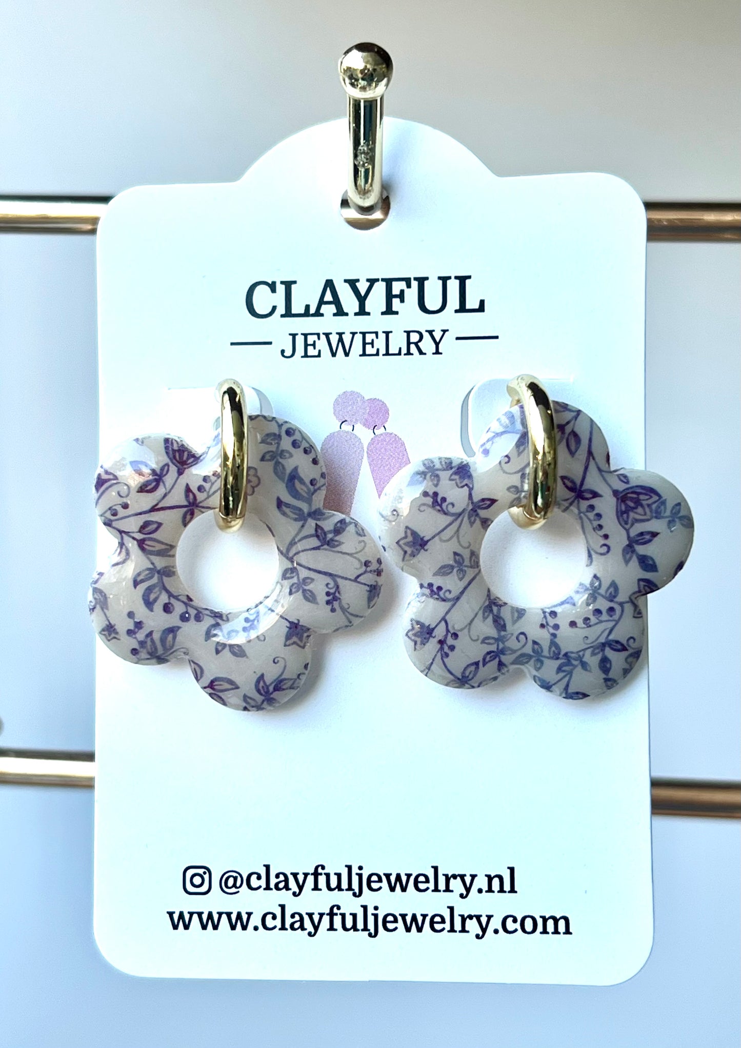 Floral Hoops in with Lavender Flowers